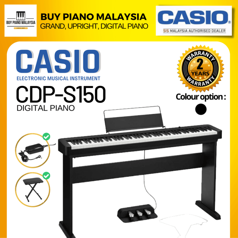 Casio CDP S150 88 Key Digital Piano Package